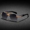 Luxury Brand Classic Square Rimless Sunglasses Men Women Retro Vintage Punk Sun Glasses Oversized Shades Metal Frame Eyewear