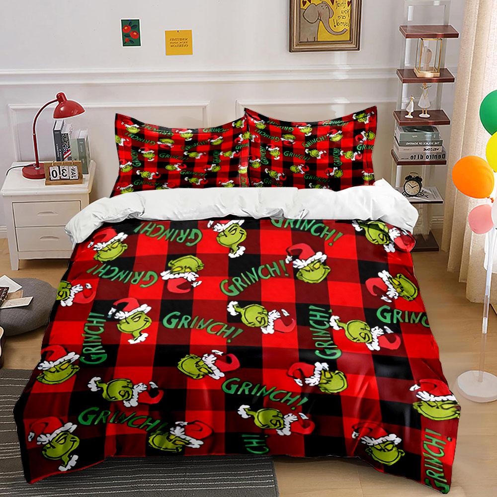 Grinchy Festive Whimsy Bedding sets Duvet