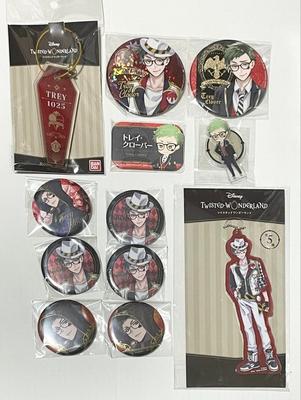 Twisted Wonderland Room Key Charm Prize Can Badge Acrylic Stand Tray.