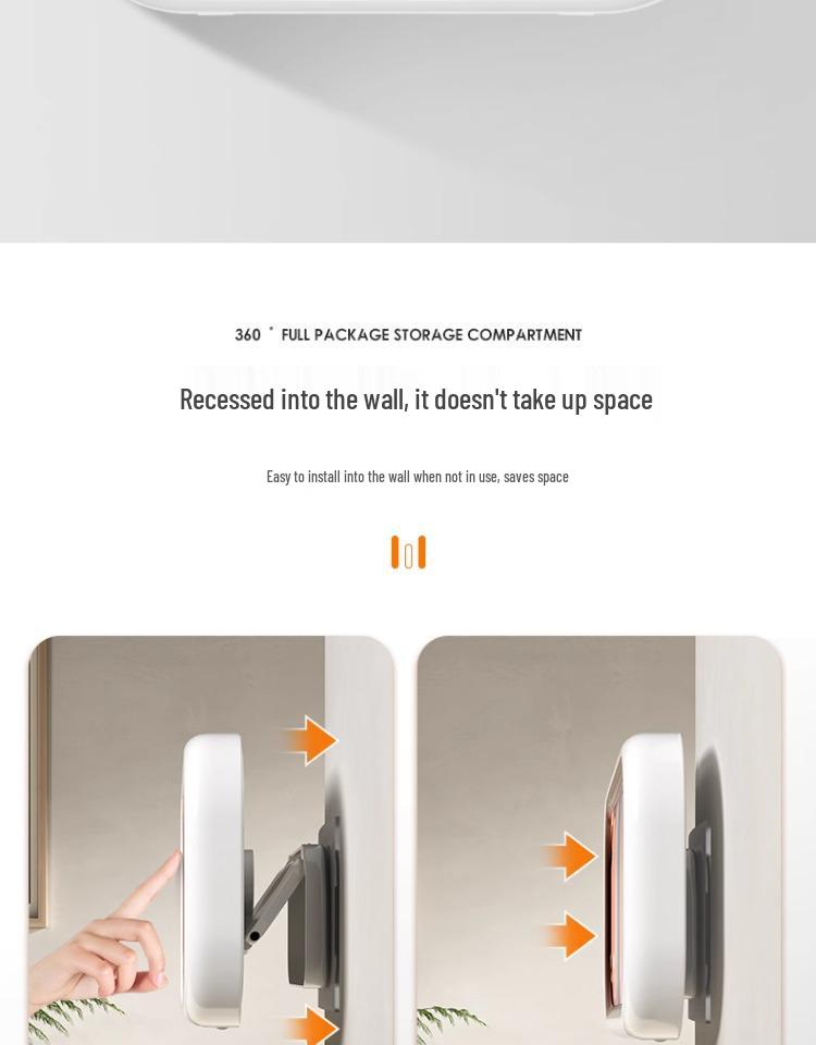Wall-Mounted Waterproof Rotating Phone Holder for Bathroom and Toilet