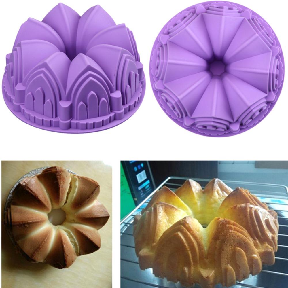 

Easy Demoulding Crown Castle Cake Mold Silicone Bakeware Dessert