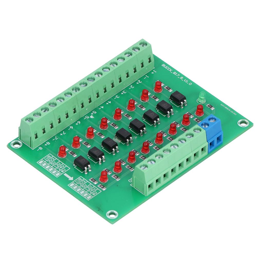 Optical Isolation Module 24V to 5V 8 Channel Optocoupler PLC Signal Converter Board