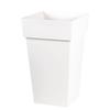 EDA Pot de fleurs haut carré TOSCANE - 62 L - 39 x 39 x H 65 cm -Blanc