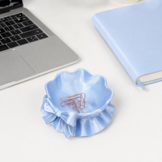 3D Printed Bow Jewelry Tray, Ring Dish, Entryway Table Trays, Decorative Trinket Dish, Jewelry Organizer Tray for Rings Necklaces Bracelets Keys
