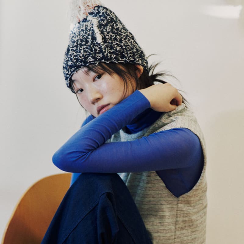 MISU A BARBE WET BEANIE NAVY