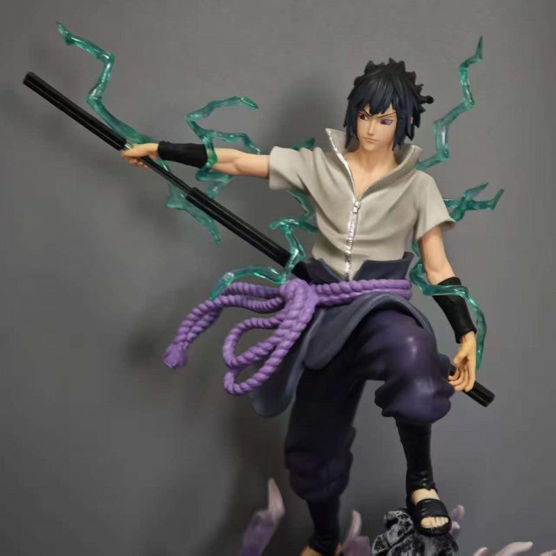 Naruto Shippuden Peripheral Ten Years Naruto Sasuke Toy Anime Scene Table Model Ornament Doll Gift