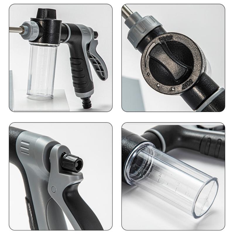Ergonomic Outdoor Cleaning Tool Car Washer Guns With Removable Soap Bottle And 360 Degree Spray Adjustment for Garden