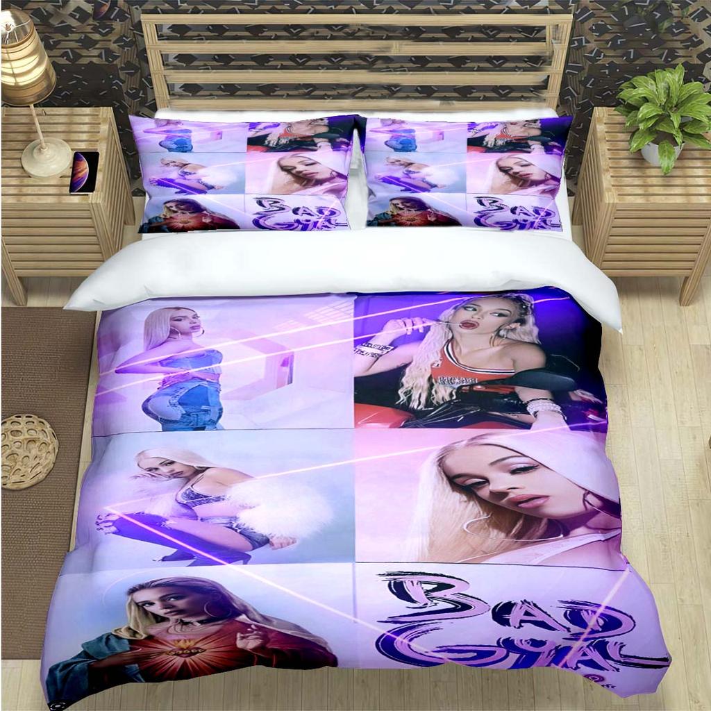 Fashion Spain Female Singer B-Bad G-Gyal Print Bedding Set Duvet Cover Comforter Bed Youth Kids Girl Boys Luxury Gift