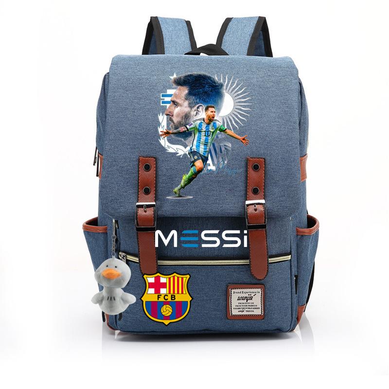 2023 neuer Schulranzen Lionel Messi Koreanischer Oxford-Stoff Rucksack Nylon, Reisetasche Damen Outdoor Rücken
