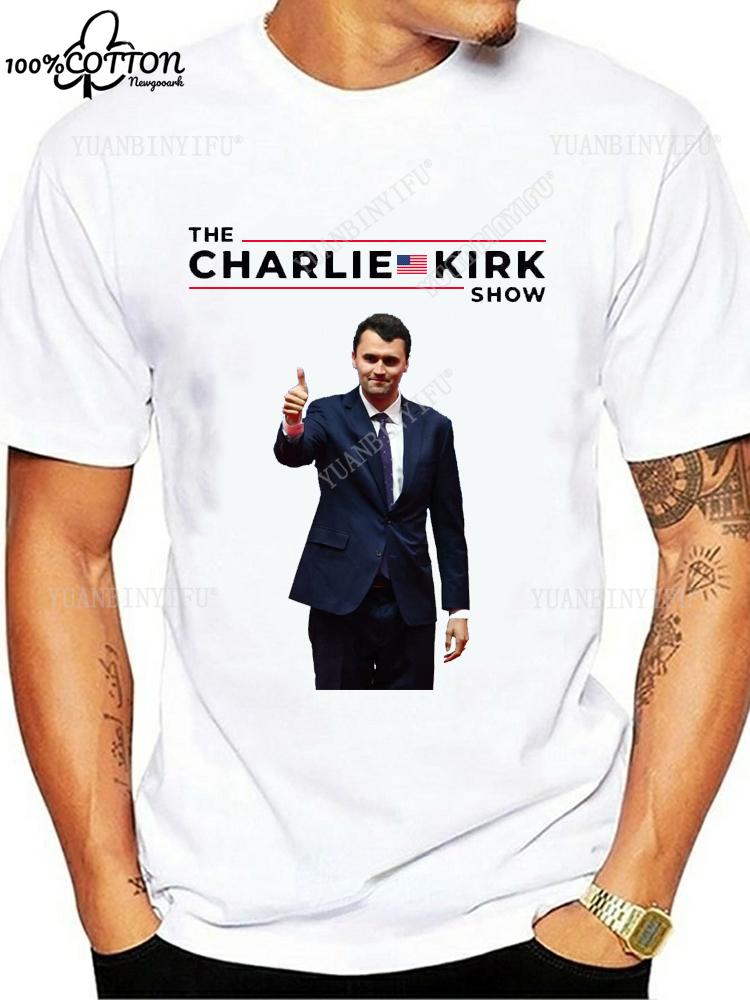 Heißer Stil Lässig FREEDOM Charlie Kirk Bedrucktes T-Shirt Locker 100% Baumwolle Freizeit Unisex Shirt Heißes Produkt S-6XL