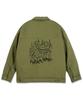 Astral Projection Physical Travel Oversized Trucker Jacket_Khaki