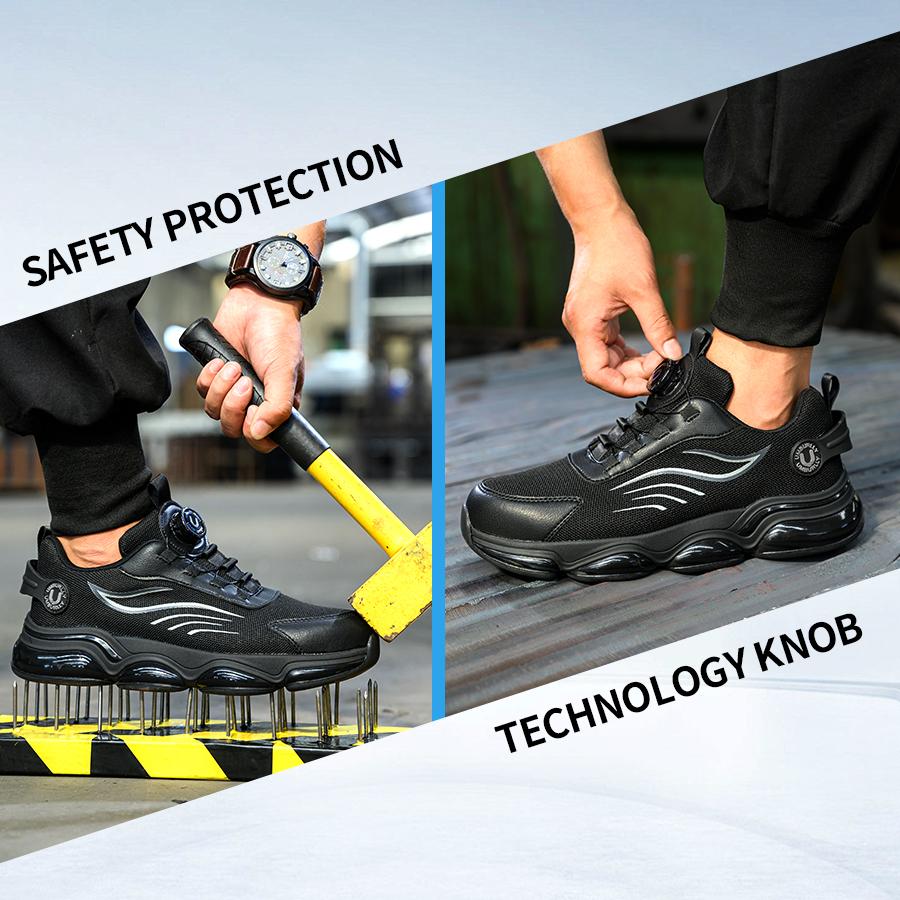 Sicherheitsschuhe mit Stahlkappe für Männer und Frauen, leichte Arbeits-Sneaker, pannensichere Arbeitsschuhe, Unisex-Sicherheits-Arbeitsstiefel