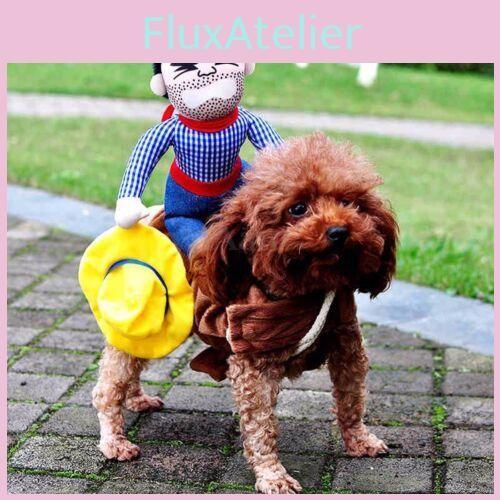 Cowboy Funny Dog Cat Rider Cosplay Costume Pet Puppy Party Coat Clothes Dress Up