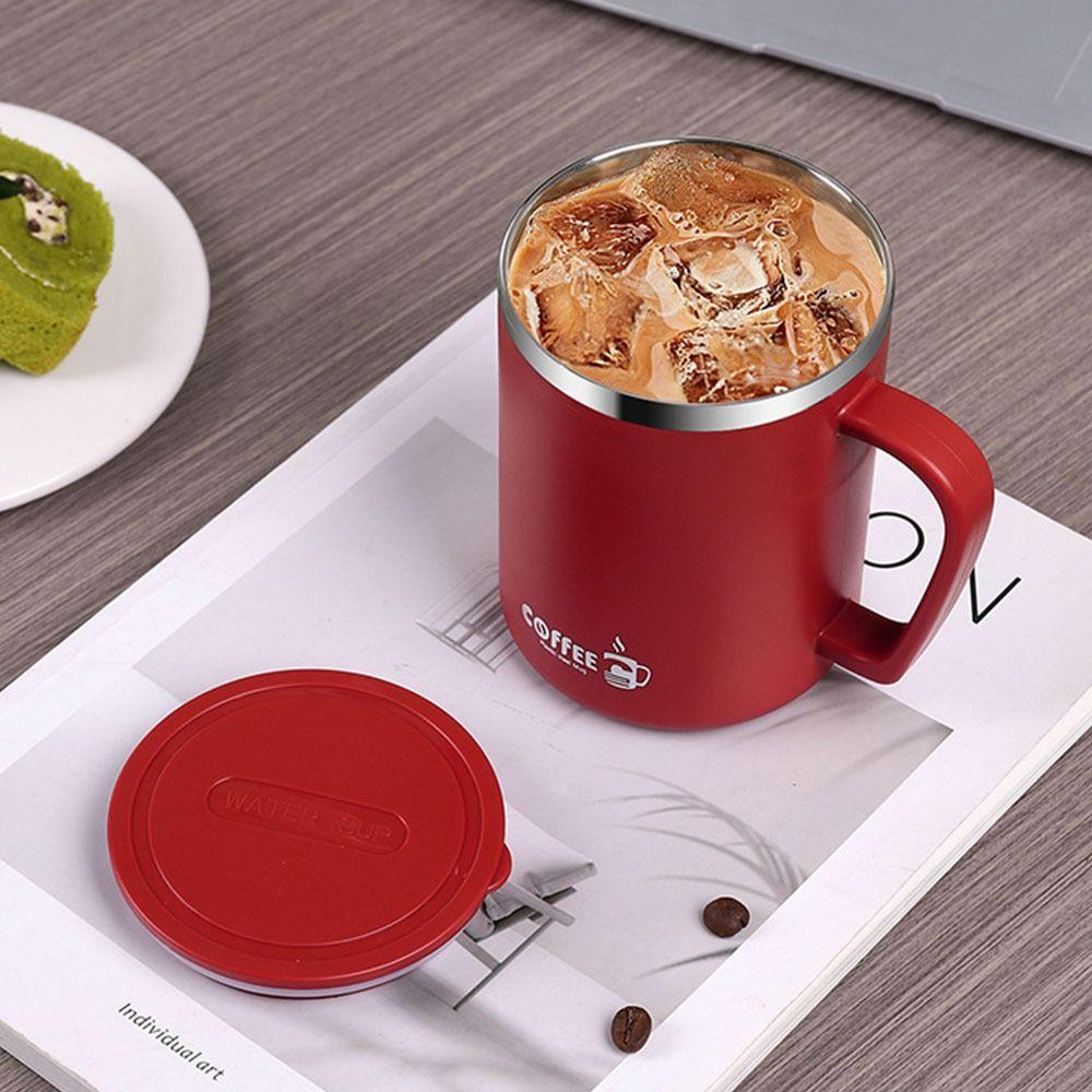 

480Ml Insulated Coffee Mug 304 Stainless Steel Water Cup Fashion Milk Tea Cup Office коричневий