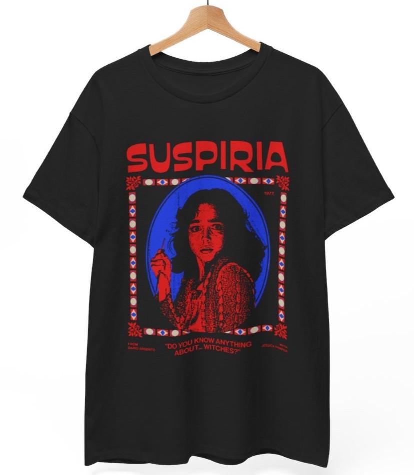 Suspiria 1977 t-shirt, retro horror movie teeshirt, classic black UNISEX Shirt M
