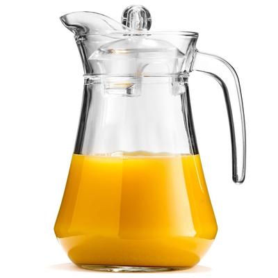 Glaskanna för Drycker, Vatten, Juice, Lemonad, med Lock, 1,4 l
