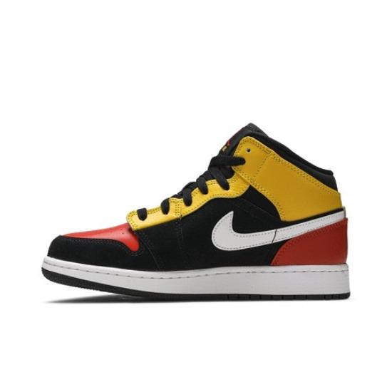 Air Jordan 1 Mid SE GS Amarillo Team Orange BQ6931-087