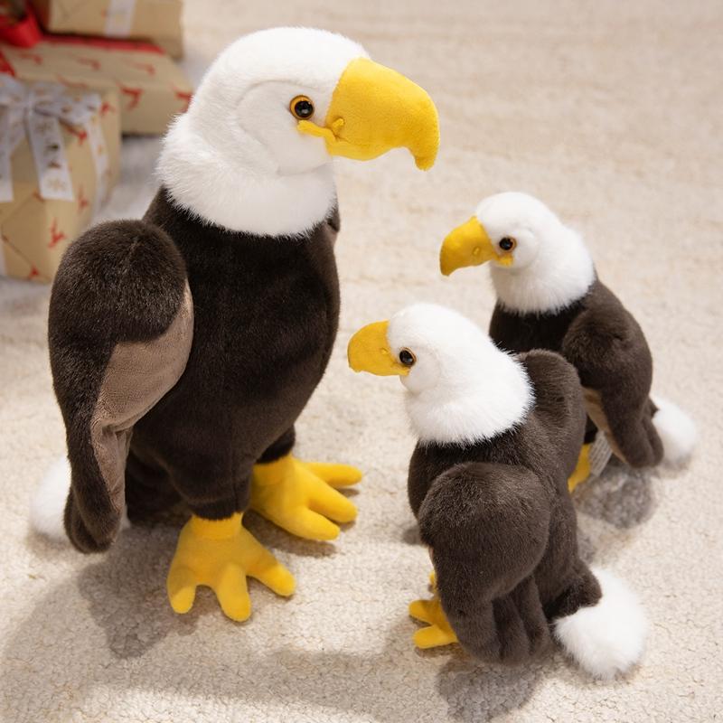 22/35CM Cute Eagle Plush Doll Pillow with Soft Flying Wings Stuffed Animal Home Decor Large Size Simulation Bird Toy Gift