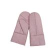 Women's Lambskin Leather Fur Winter Gloves with Hand-Muff - Cold Weather Protection.