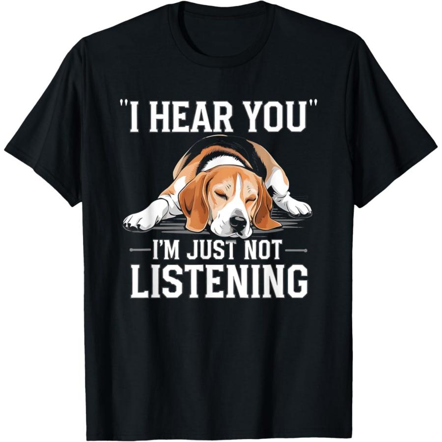 

Я слышу тебя, я просто не слушаю, смешная футболка с биглем XXXXXL чёрный