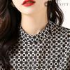 Printed Long Puff Geometric Sheer Stand Korean Tall Sweet and Spicy Mix Design Short Looks Silky Summer Looks Looks Designed Fashion [J-Scott] Blouse,