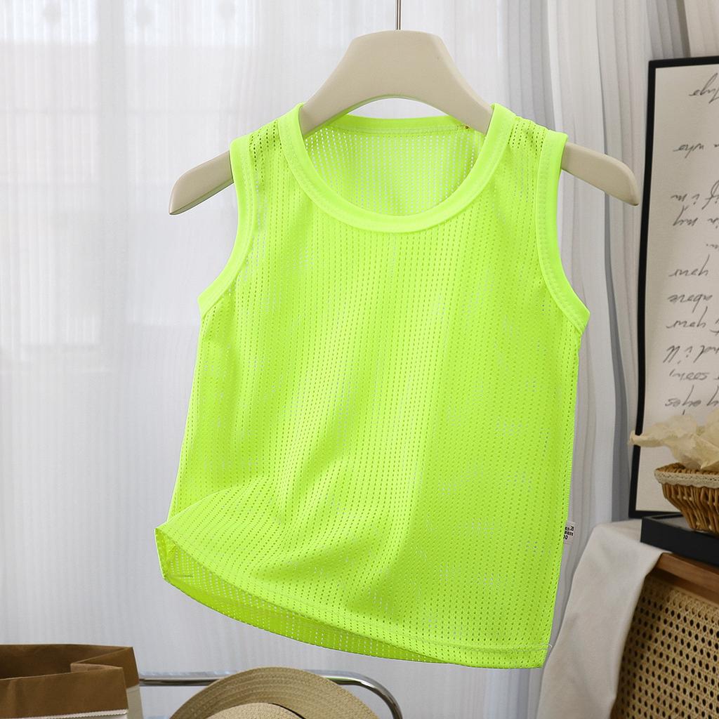 Lässiges ärmelloses T-Shirt für Mädchen und Jungen für den Sommer, einfaches und stilvolles Oberteil für Kinder