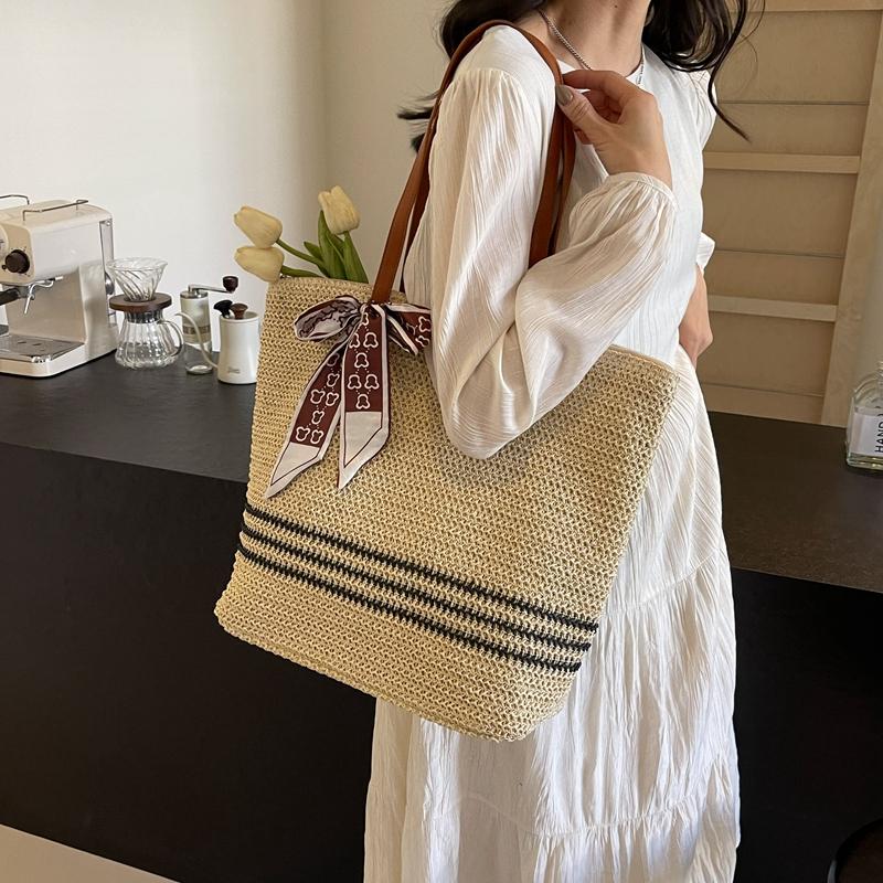 Large Capacity Straw Woven Bag Women's Shoulder Bag Tote Bag