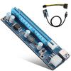 PCI-E to PCI Express16x Riser Adapter With  Power Cord for Video Card  ng, Adopt 4  -state Capacitors for Stable Power Supply and Independ