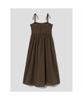 8SECONDS Lace Contrast Sleeveless Long Dress Brown