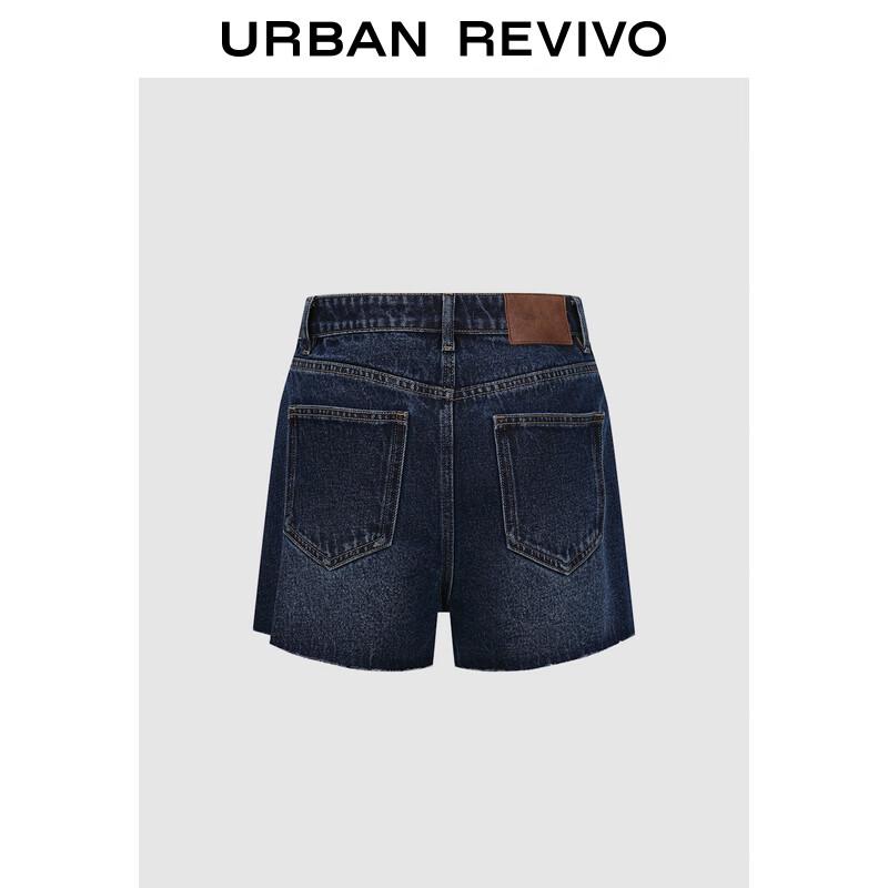 

UR 2025 Летние женские джинсовые шорты выбеленного голубого цвета 26