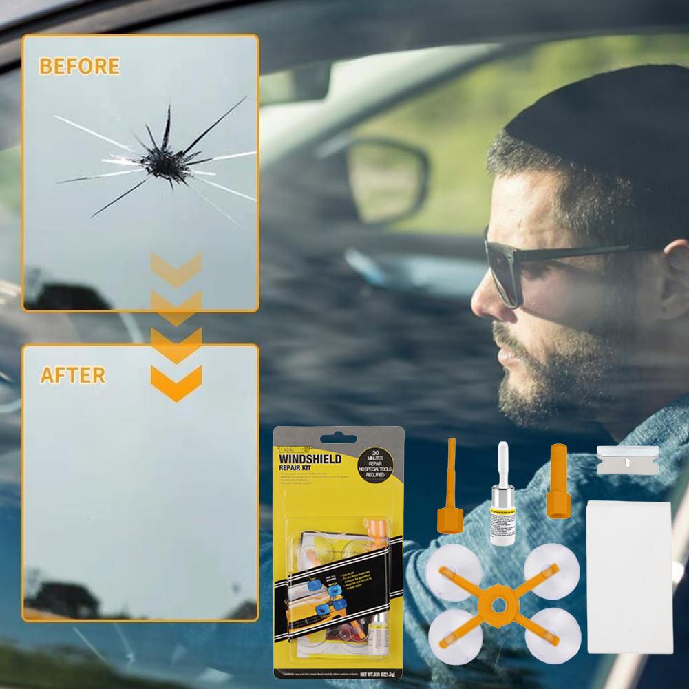 

Набор для ремонта лобового стекла Царапины Быстрый ремонт Стайлинг автомобиля Треснувшее стекло Лобовое стекло Смола Герметик Сделай сам Инструмент для полировки экрана автомобильного окна A