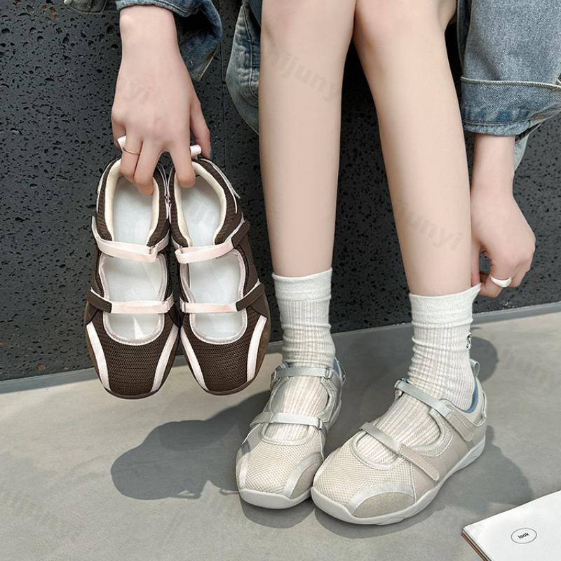 Women Mary Jane Shoes  Spring Autumn New Mesh Breathable Non Slip Casual Shoes Lightweight Comfortable Fashion Outdoor Flats