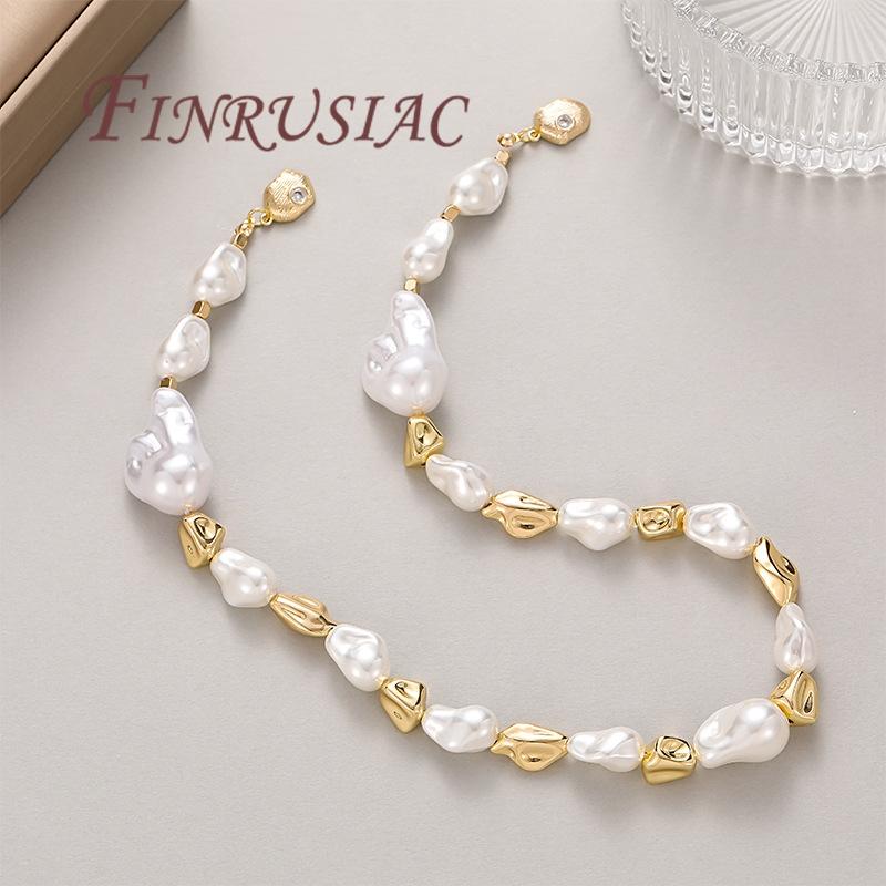 Baroque Beads 18K Gold Plated Spacer Beads,Bracelets Beads Accessories,Separators For Beads,DIY Pearl Necklace Jewelry Making
