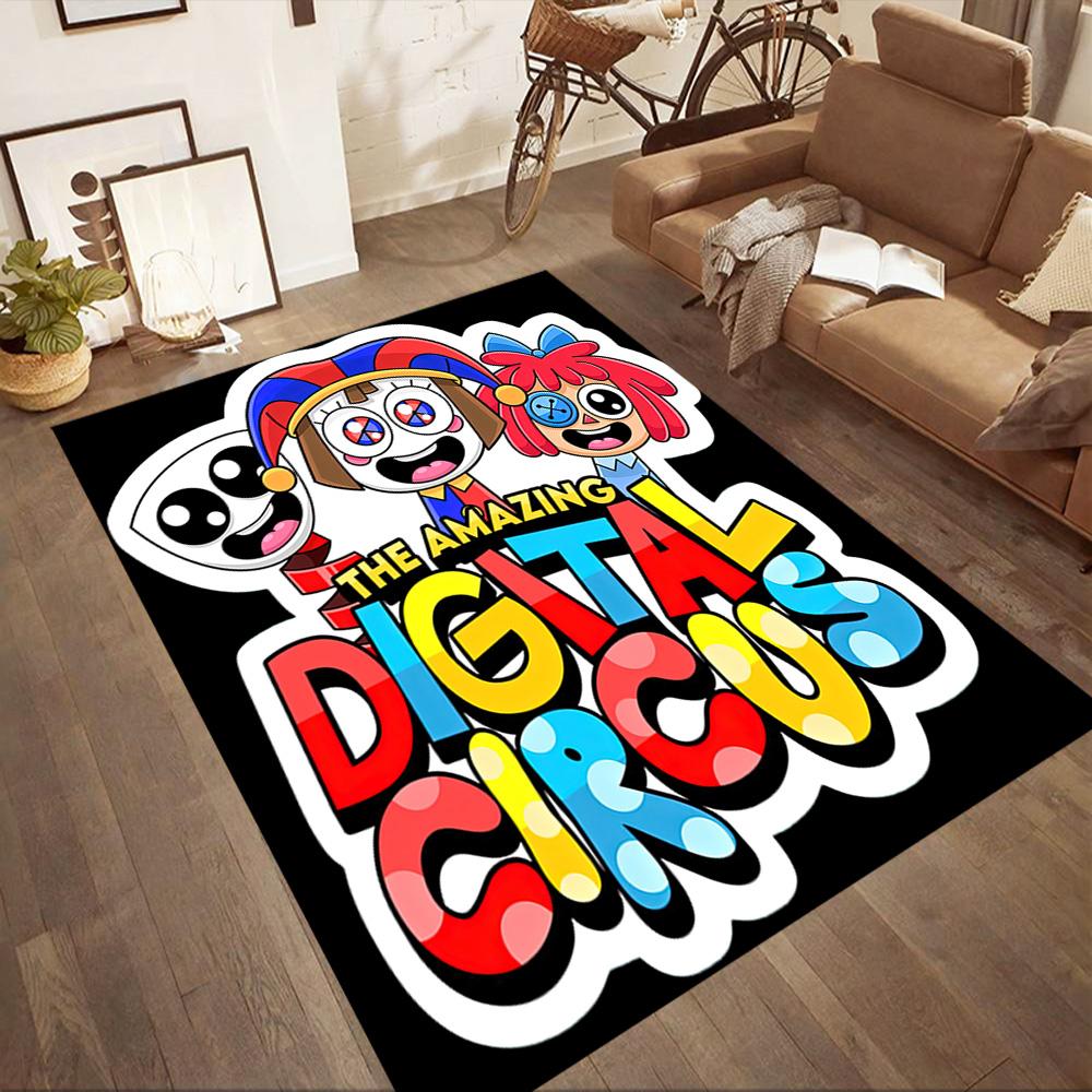 Amazing Digital Circus Square Rugs Are a Great Choice for Living Rooms, Bedrooms, Home Décor, and As Gifts.