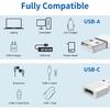 USB C Female to USB Male Adapter (4-Pack), Type C Charging Cord Connect USB A Charger for iPhone 17 16 15 14 13 12 11 Pro Max, iPad Air 5 Mini 6,