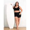 CHARMLEAKS Badeshorts für Damen in Übergröße, Bademode mit Taschen, hoch taillierte Boardshorts