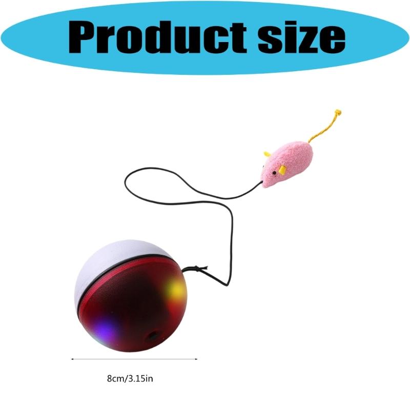 Electric Pet Toy Ball with Automatic Rolling Design for Pet Cats Indoor Enrichment Companion Friend Kitten Teasing Mouse