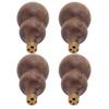 4Pcs Wooden Incense Holder for Sticks Gourd Shape Retro Solid Wood Decor Supplies
