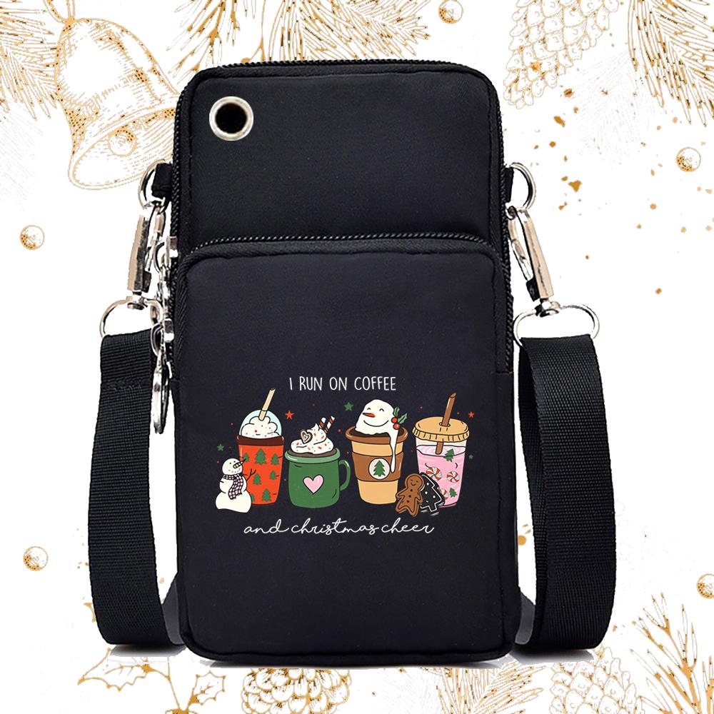 

Сумки через плечо для женщин Tis The Season Print Fashion Christmas Mini Mobile Phone Bag Funny Xmas Gift Woman Кошелек Сумки