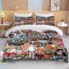 10 Sizes Fine Graffiti Pattern Bedding 3 Piece Set King Size Double Bed Bedding Set Microfiber or Polyester Duvet Cover Set