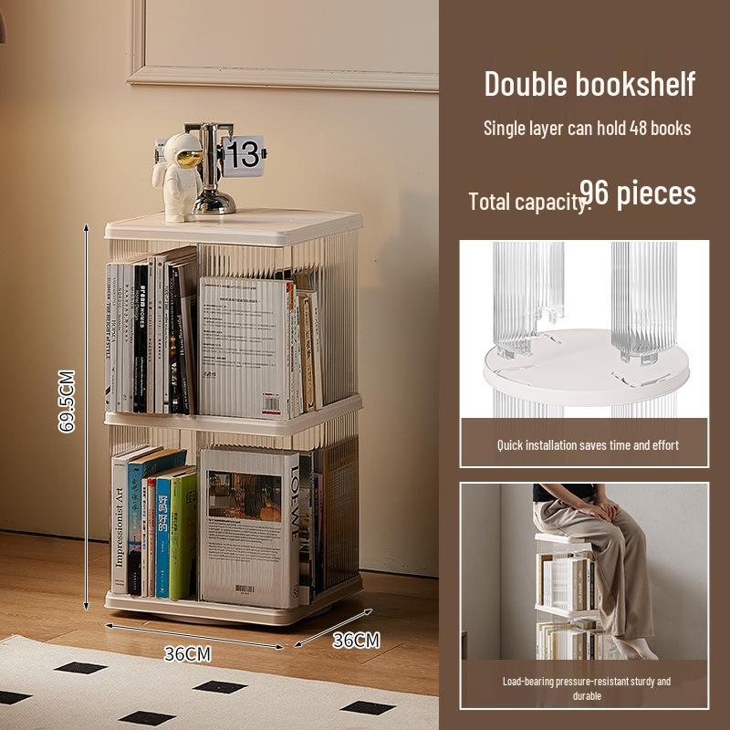 360° Rotating Children's Bookshelf - Large Capacity Multi-Layer Floor-Standing Storage for Living Room