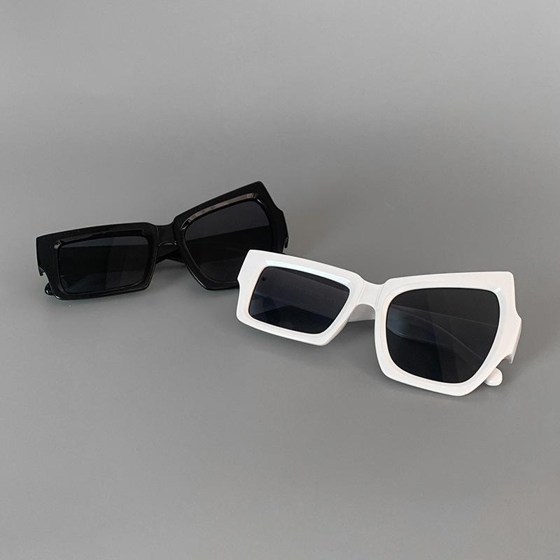

1 2pcs Fashion Irregular Square Sunglasses Funny Party Asymmetrical Sun Glasses Men Brand Personality Black Hip hop Glasses