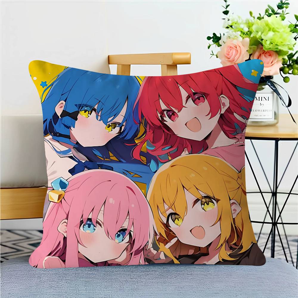 Anime B-Bocchi-The-Rock Pillowcase Toon Gift Cushion Cover Bedroom Home Sofa Chair Seat Decor Pillow Case