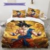 Son Goku Pattern Bedding,Quilt Set Quilt Cover Pillowcase Home Birthday Gift (1 * Duvet Cover + 2 * Pillowcase, Without Core)