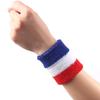 Rainbow Striped Athletic Terry Wristbands