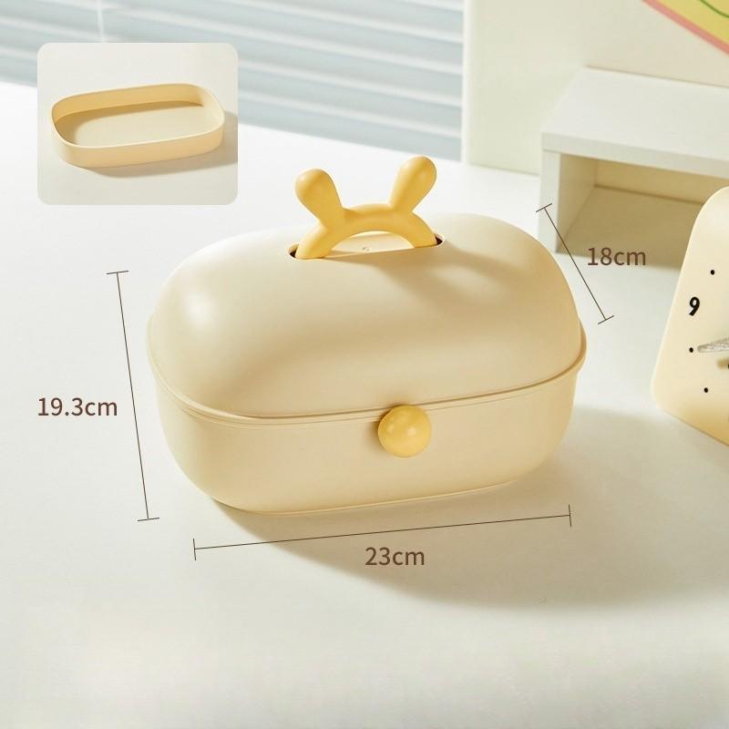 New Home Desktop Multi Layer Grid Hair Accessories Jewelry Large Capacity Storage Box Children's Cartoon Hair Rope Hair Accessories Box