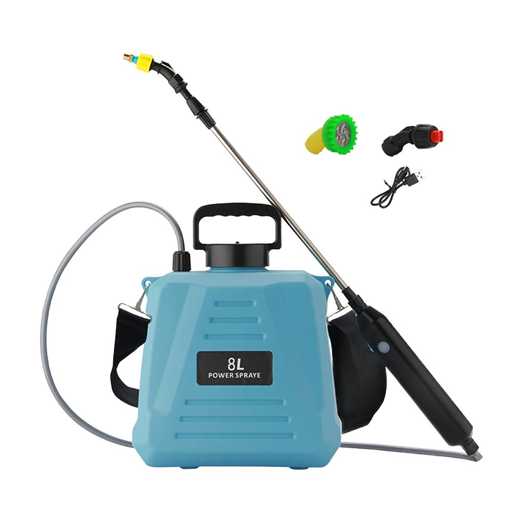 5L-8L Shoulder Electric Sprayer Pot with Telescopic Rod, 3 Nozzle for Garden Lawn Plant Watering Handheld Pesticide Sprayer
