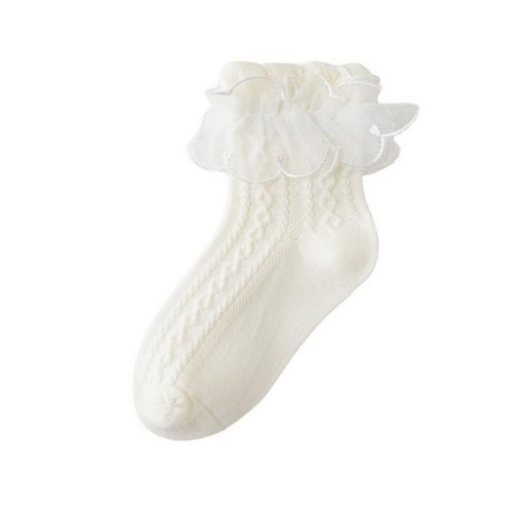 Carrot Carrot Girls Lace Frill Cotton Socks 6-Pair Set