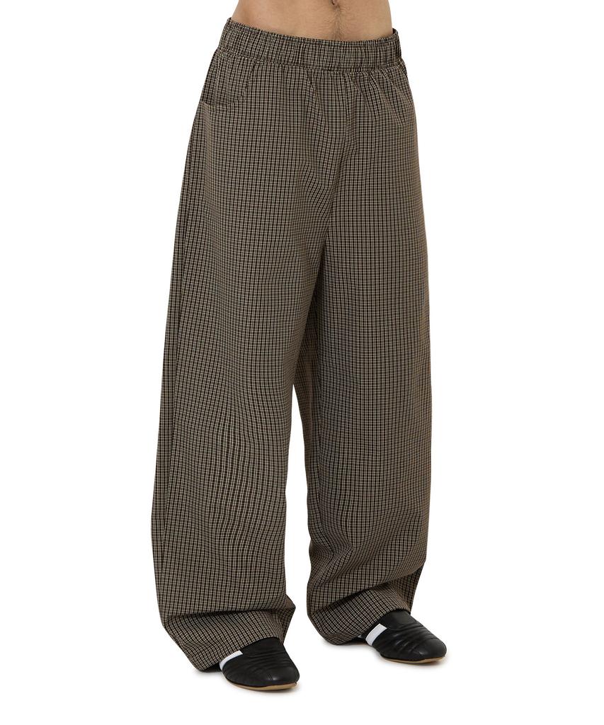 OHY O Logo Check Track Pants - Brown
