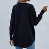 IHUASU Women's Autumn and Winter Commuter Sweater Strapless Solid Color Loose Large Size One Lapel Knit Sweater